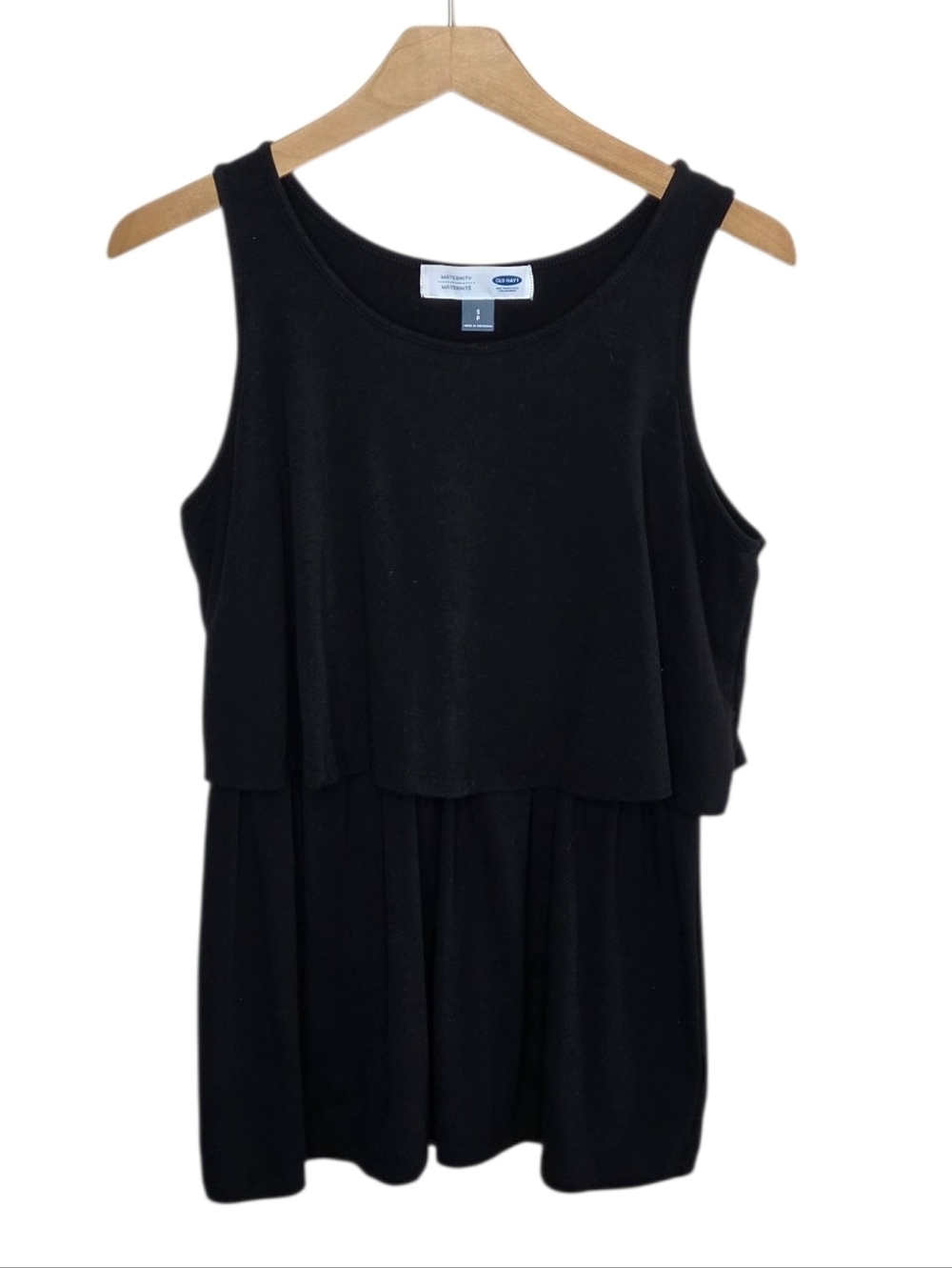 Old Navy Maternity Black Layered Nursing Tank Top Size Small
